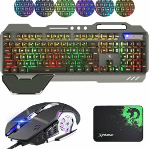 K618 Wired Gaming Keyboard And Mouse Set RGB Backlit For PC Laptop PS4 Xbox One