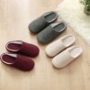 Men's Cotton Black warm slippers Muji soft bottom - Image 6