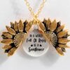 Sunflower Double-layer Lettering Necklace - Image 8