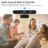 Z-EDGE ZW511 Full HD 1080P Auto Focus Webcam For PC, Desktop And Laptop - Image 6