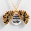 Sunflower Double-layer Lettering Necklace - Image 9