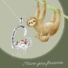 Sloth Necklace for Mom Women Girls Sloth Jewelry Gifts - Image 2