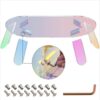 Acrylic Rainbow Color Coffee Table, Iridescent Glass End Table Round Side Table Modern Accent TV Table For Living Bed Room Decoration - Image 7