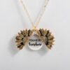 Sunflower Double-layer Lettering Necklace - Image 3