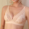 French Triangle Cup Bra Sexy Lace Ultra thin Bra - Image 4