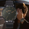 Luxury Men's Quartz Watch Stainless Steel Analog Ultra Thin Waterproof Business - Image 4