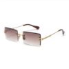 Rimless Rectangle Sunglasses Square Fashion Hip-hop Sunglasses - Image 7
