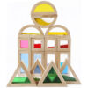 Wooden Rainbow Stacking Blocks Creative Colorful Learning And Educational Construction Building Toys - Image 6