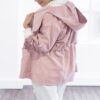 Solid color hooded trench coat - Image 4