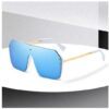 Oversize Sunglasses Fashion Style Square Sun Glasses  One Pieces Mirror - Image 8