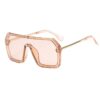 Oversize Sunglasses Fashion Style Square Sun Glasses  One Pieces Mirror - Image 5