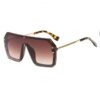 Oversize Sunglasses Fashion Style Square Sun Glasses  One Pieces Mirror - Image 4