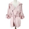Solid color hooded trench coat - Image 6