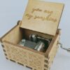 Antique Carved Wooden Hand Crank Music Box - Image 6
