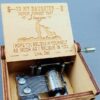 Antique Carved Wooden Hand Crank Music Box - Image 9