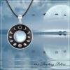 Moon Phase Necklace Moonstone Pendant S925 Sterling Silver - Image 7