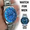 Fashion Men Watch Stainless Steel Analog Quartz Classic Male Wristwatch, Blue - Image 2