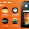 Air Fryer Toaster Oven Combo, Roast, Bake, Broil, Reheat, Fry Oil-Free - Image 4