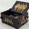 Antique Carved Wooden Hand Crank Music Box - Image 4