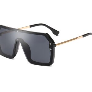 Oversize Sunglasses Fashion Style Square Sun Glasses  One Pieces Mirror
