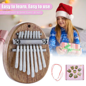 8 Keys Mini Kalimba Thumb Piano Finger Portable Wood Musical Toy Gift