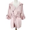 Solid color hooded trench coat - Image 5