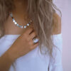 Antique silver vintage moonstone ring bracelet - Image 4