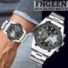 Classic Silver Watch For Men Quartz Analog Wristwatch Stainless Steel Business - Image 8