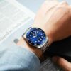 Fashion Men Watch Stainless Steel Analog Quartz Classic Male Wristwatch, Blue - Image 6
