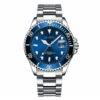 Fashion Men Watch Stainless Steel Analog Quartz Classic Male Wristwatch, Blue - Image 4