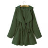 Solid color hooded trench coat - Image 8