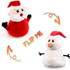 Santa Plush Snowman Plush Toy Reversible Christmas Santa Claus Double