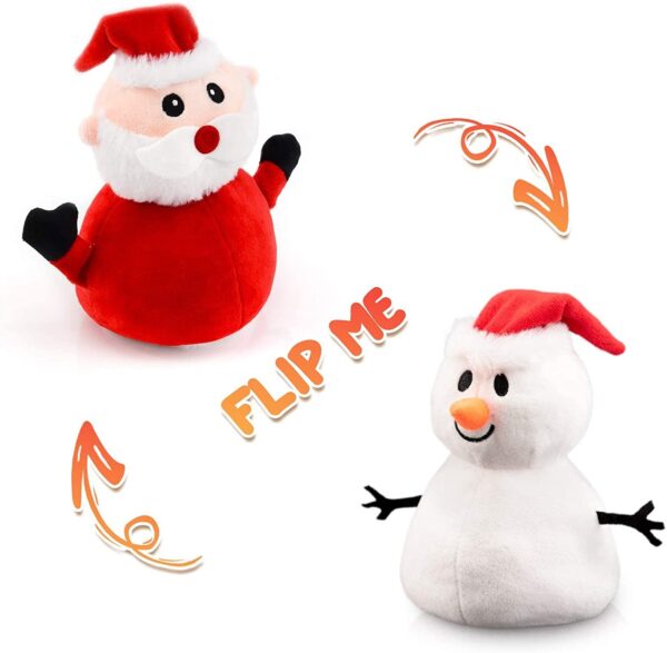 Santa Plush Snowman Plush Toy Reversible Christmas Santa Claus Double