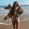 Leisure Color Flower Woolen Suit - Image 4
