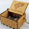 Antique Carved Wooden Hand Crank Music Box - Image 2
