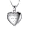 Sterling Silver Heart Locket Necklace Forever in My Heart - Image 2