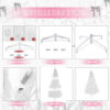 White Artificial Snow Flocked Christmas Tree - Image 5