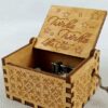 Antique Carved Wooden Hand Crank Music Box - Image 5