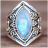 Antique silver vintage moonstone ring bracelet - Image 5