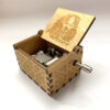 Antique Carved Wooden Hand Crank Spirited Away Music Box Christmas - Image 10