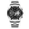 Classic Silver Watch For Men Quartz Analog Wristwatch Stainless Steel Business - Image 4