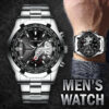 Classic Silver Watch For Men Quartz Analog Wristwatch Stainless Steel Business - Image 10