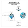 Blue Crystal Heart Tree of Life Necklace - Image 5