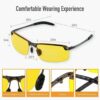 Polarized HD Night Driving Vision Glasses For Men & Women Aviator Sunglasses - Image 9