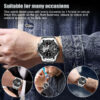 Classic Silver Watch For Men Quartz Analog Wristwatch Stainless Steel Business - Image 2