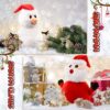 Santa Plush Snowman Plush Toy Reversible Christmas Santa Claus Double - Image 6