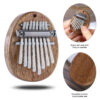 8 Keys Mini Kalimba Thumb Piano Finger Portable Wood Musical Toy Gift - Image 3