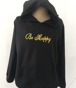 BE HAPPY a new Christmas menswear smiley print hoodie jumper