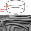Bag Chair Coverit Was Only A Cover, Not A Full Bean Bag Chair Cushion,Big Round Soft Fluffy PV Velvet Sofa Bed Cover, Living Room Furniture,  Lazy Sofa Bed Cover,5ft Black - Image 3