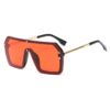 Oversize Sunglasses Fashion Style Square Sun Glasses  One Pieces Mirror - Image 2